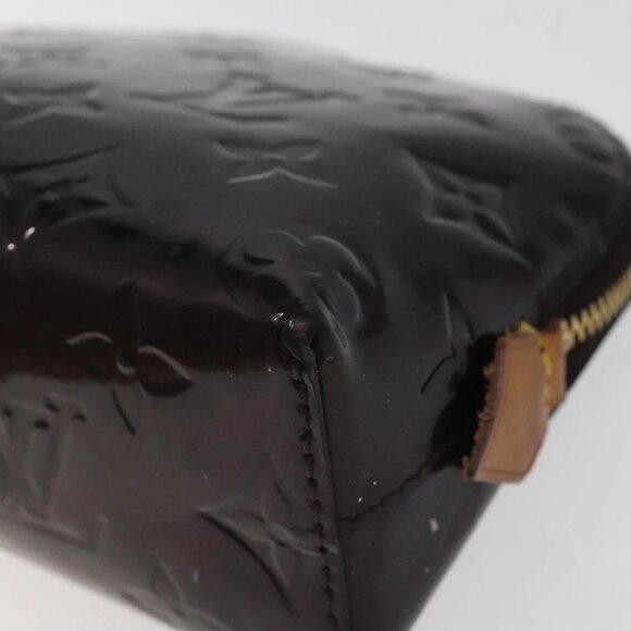 LOUIS VUITTON Monogram Vernis Pochette Cosmetic PM Amarante M91495 Auth 123448 - Picture 8 of 15